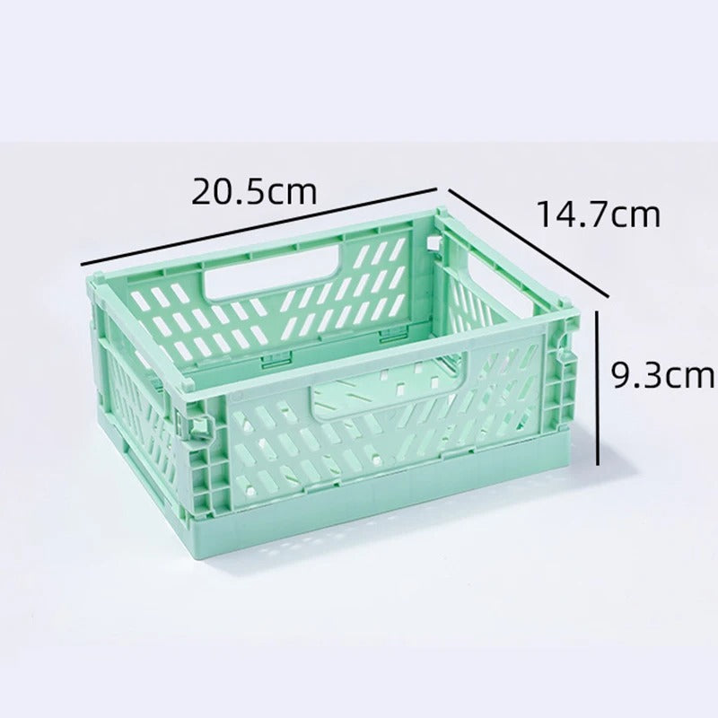Mr. Paper, Mini Folding Plastic Storage Box, Office Desktop Tape Stationery Cosmetics Storage and Organizing Frame