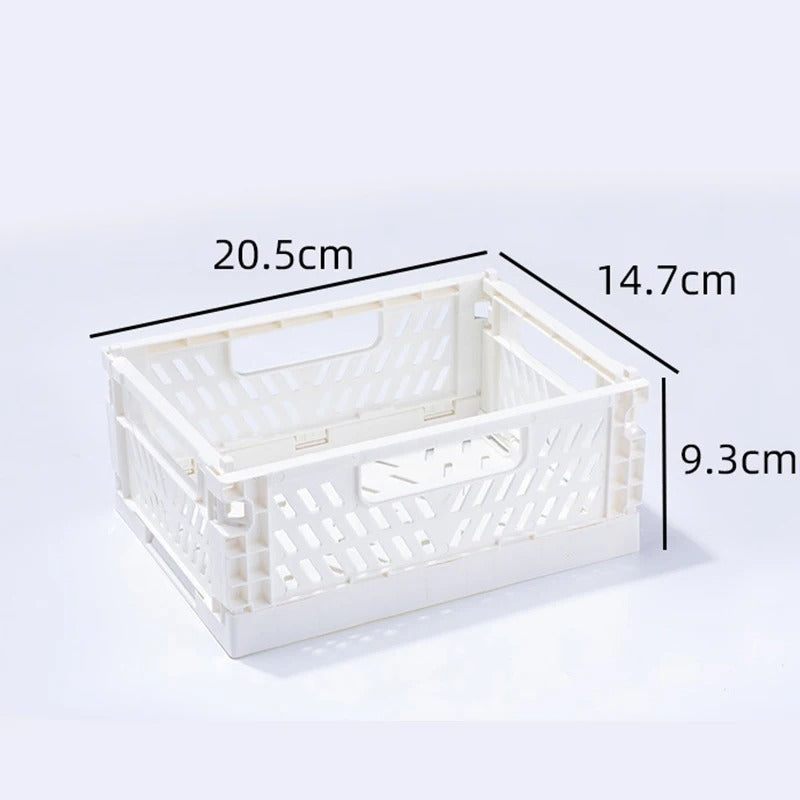 Mr. Paper, Mini Folding Plastic Storage Box, Office Desktop Tape Stationery Cosmetics Storage and Organizing Frame