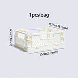 Mr. Paper, Mini Folding Plastic Storage Box, Office Desktop Tape Stationery Cosmetics Storage and Organizing Frame