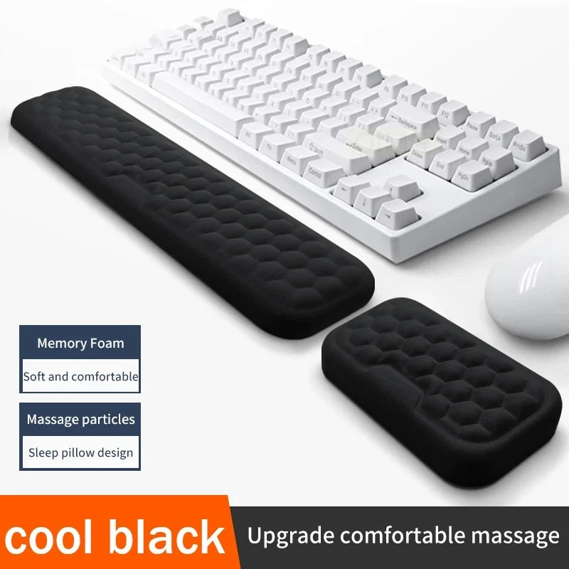 Memory Foam Keyboard & Mouse Wrist Rest – Ergonomic Design