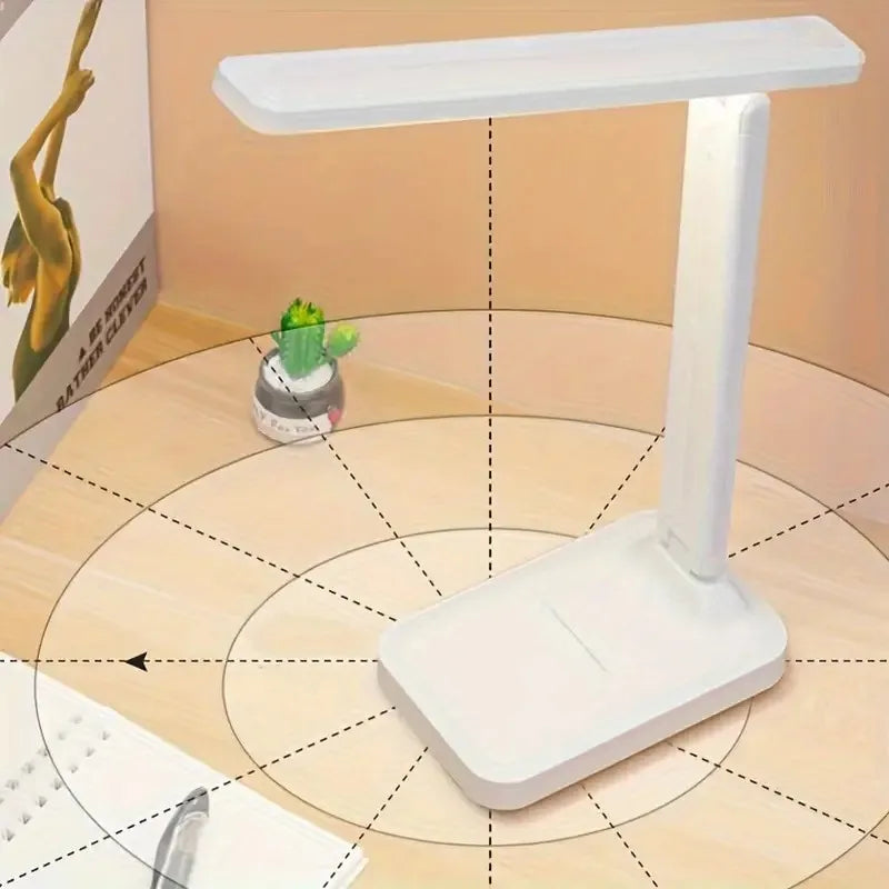 Folding LED Desk Lamp – USB Rechargeable, Touch Control
