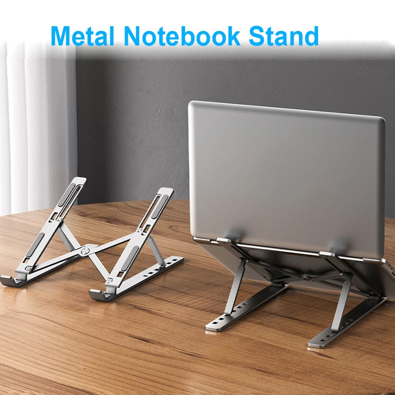 Adjustable Aluminum Laptop Stand – Foldable & Portable