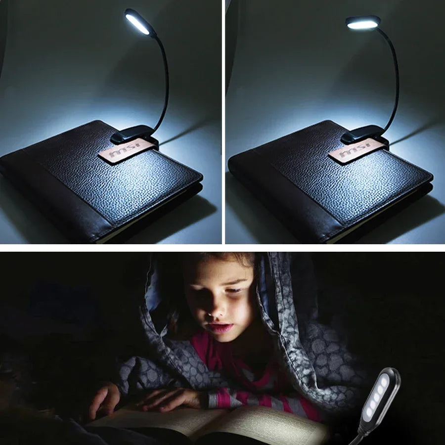 Mini LED Book Light – Clip-On Portable Reading Lamp