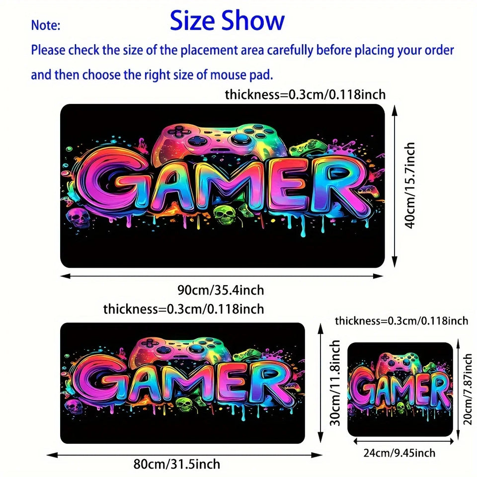 Gamepad Pattern Mouse Pad Large Gaming Mousepad XXL Gamer Keyboard