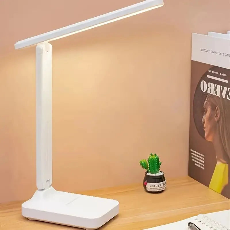 Folding LED Desk Lamp – USB Rechargeable, Touch Control