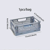 Mr. Paper, Mini Folding Plastic Storage Box, Office Desktop Tape Stationery Cosmetics Storage and Organizing Frame