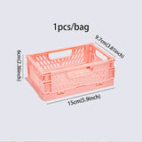 Mr. Paper, Mini Folding Plastic Storage Box, Office Desktop Tape Stationery Cosmetics Storage and Organizing Frame