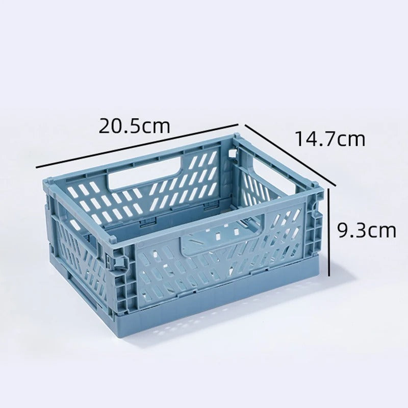 Mr. Paper, Mini Folding Plastic Storage Box, Office Desktop Tape Stationery Cosmetics Storage and Organizing Frame