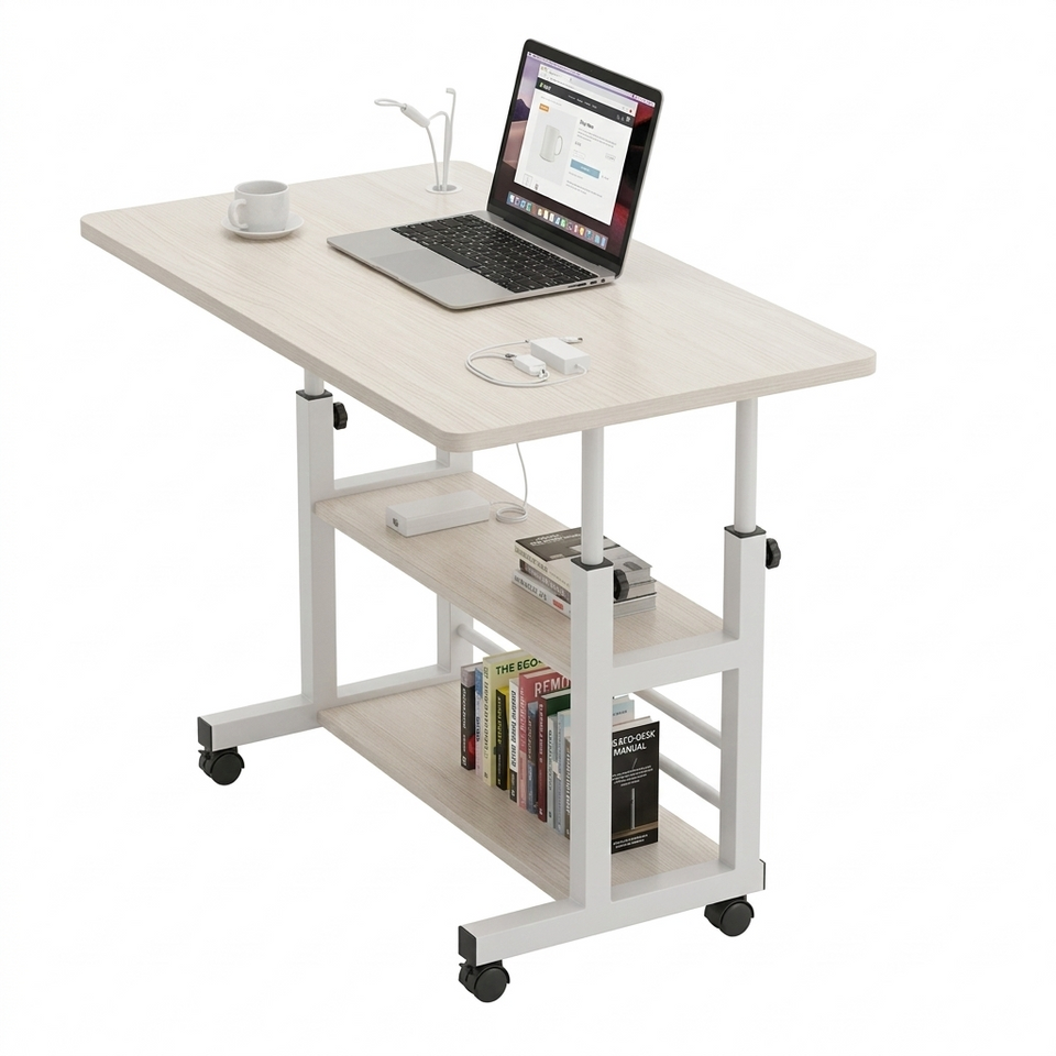 Adjustable Bedside Laptop Desk Multi-Layer Storage
