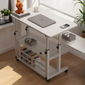 Adjustable Bedside Laptop Desk Multi-Layer Storage