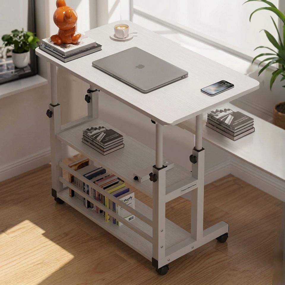 Adjustable Bedside Laptop Desk Multi-Layer Storage