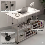 Adjustable Bedside Laptop Desk Multi-Layer Storage